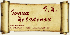 Ivana Miladinov vizit kartica